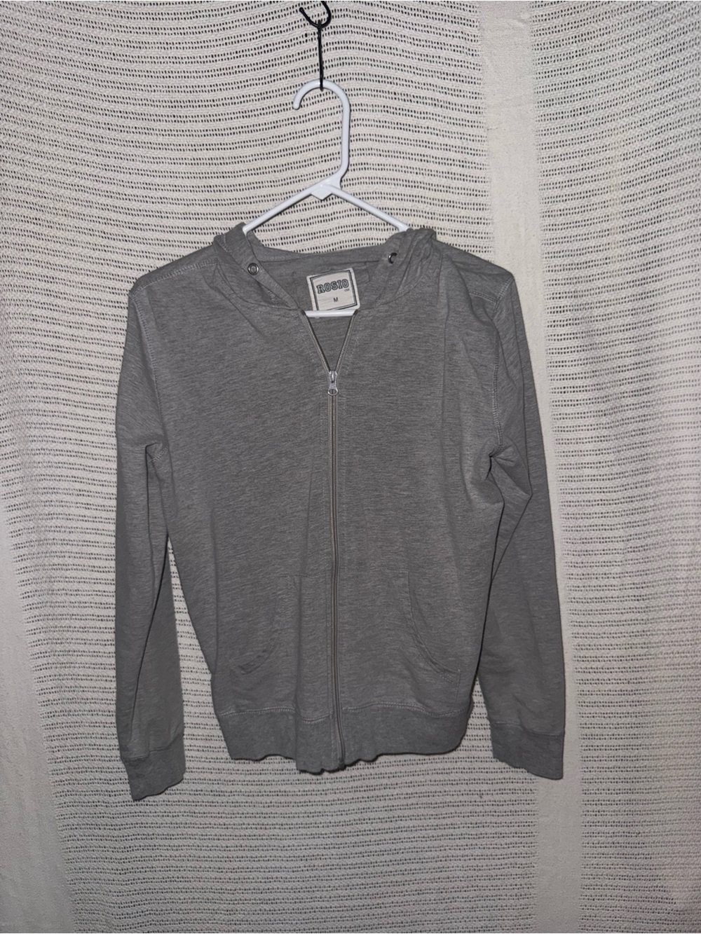 Rosio Gray Zip-Up Hoodie Sweater